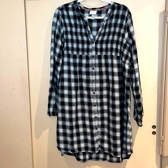 Knox Rose XXL checkerd midi dress with long sleeve in like new condition - Picture 1 of 10